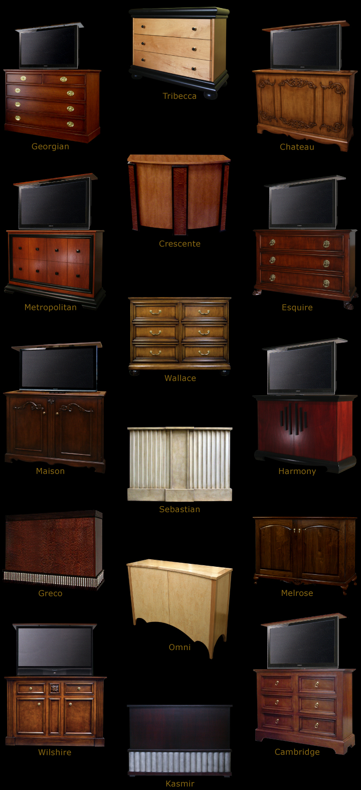  Neo-clasic TV Lift Cabinets, French TV Lift Cabinets, ContemporaryTV Lift Cabinets, 
Traditional TV Lift Cabinets